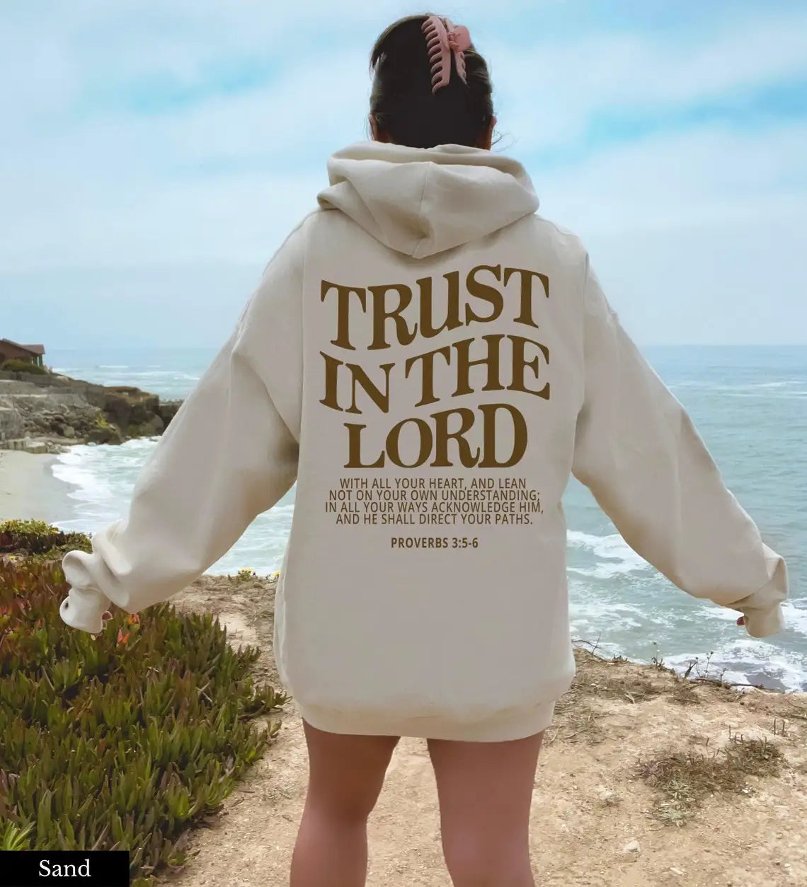 Love Like Jesus Letter Print Hoodie