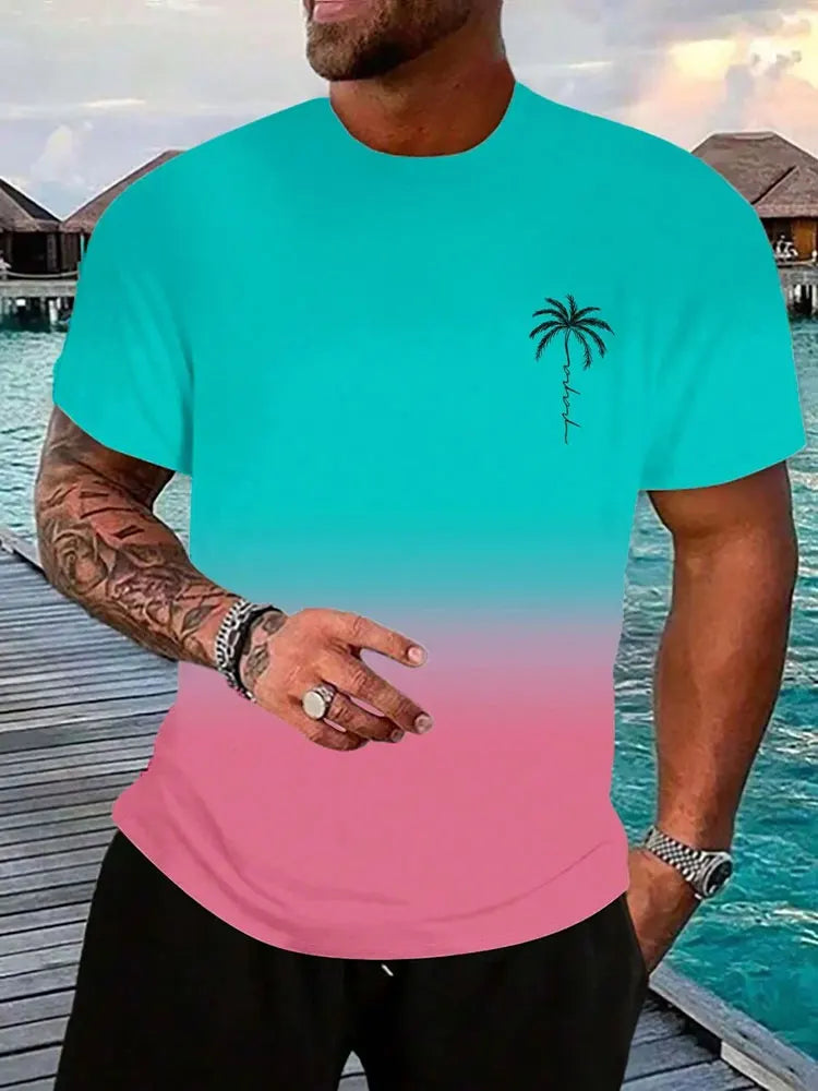 Summer Casual Men's Short Sleeve Top
