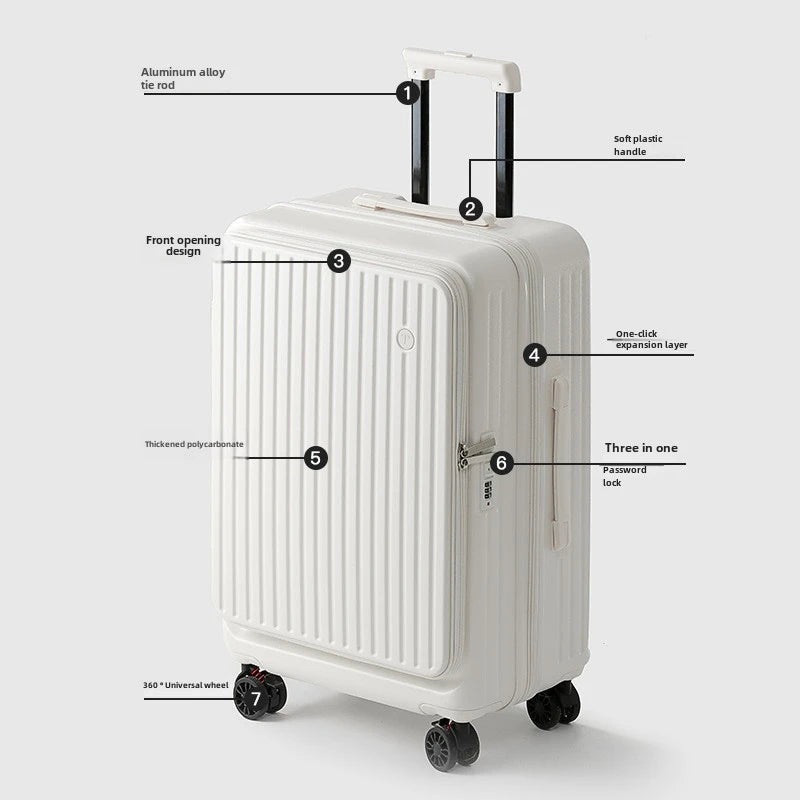 Side Opening Luggage Suitcase