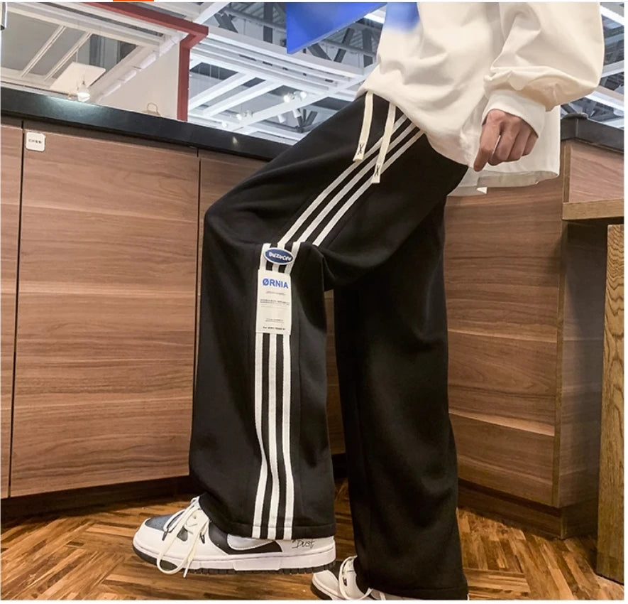 Men's Thin Striped Tracksuit Bottoms