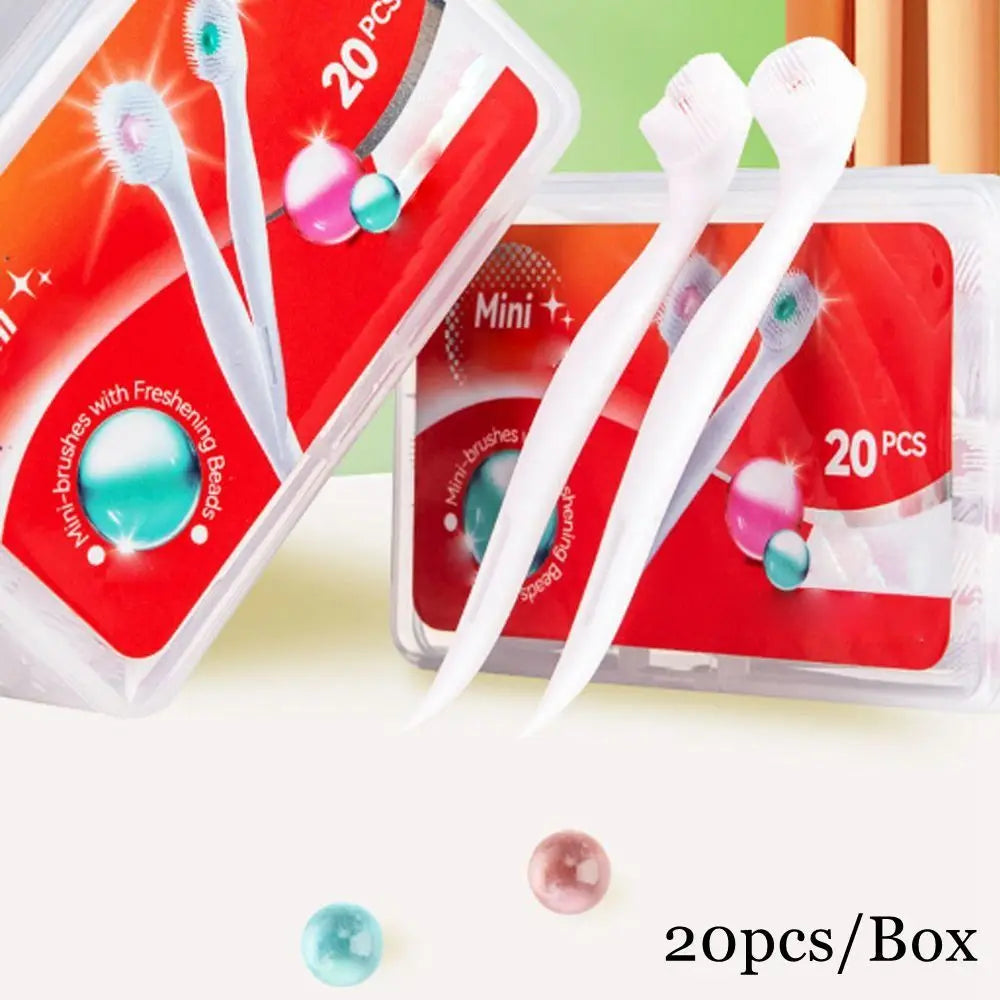 Mini Travel Toothbrush with Freshening Bead
