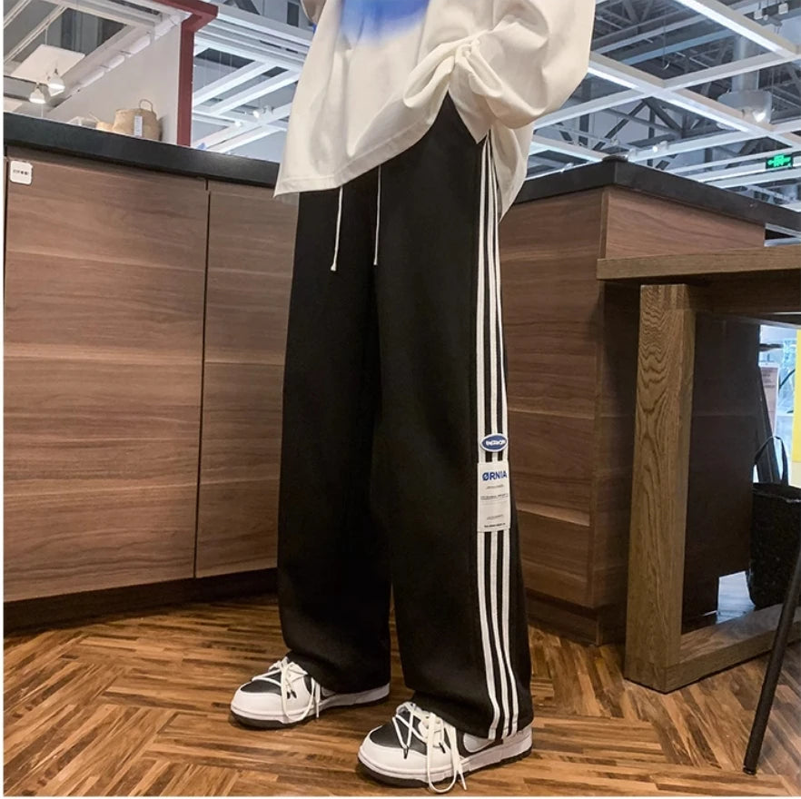 Men's Thin Striped Tracksuit Bottoms