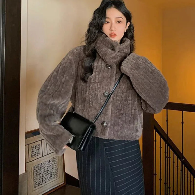 Winter Warm Lambswool Coat