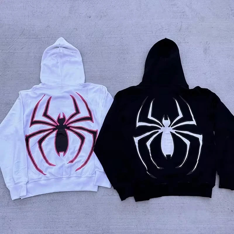 Spider Print Hoodie