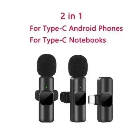Wireless Microphone For iPhone Android Laptop
