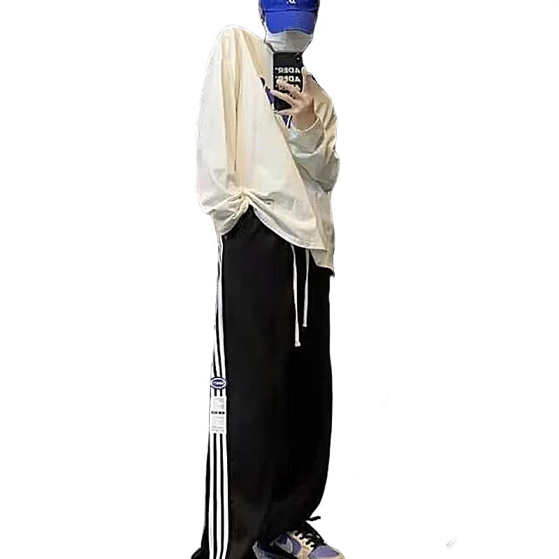 Men's Thin Striped Tracksuit Bottoms