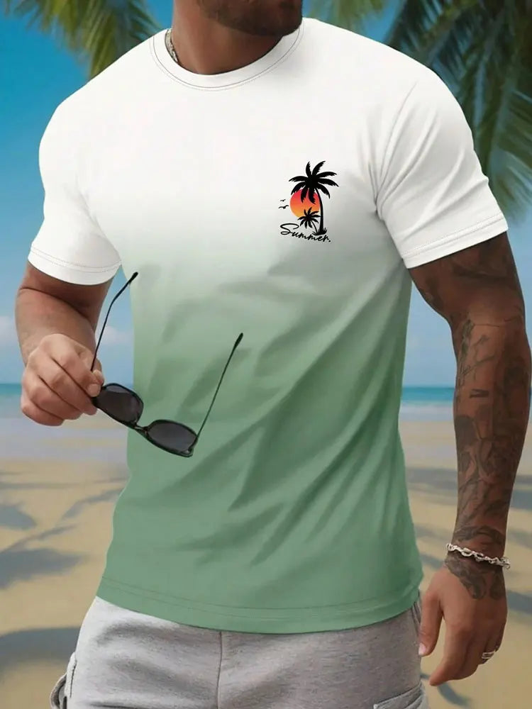 Summer Casual Men's Short Sleeve Top