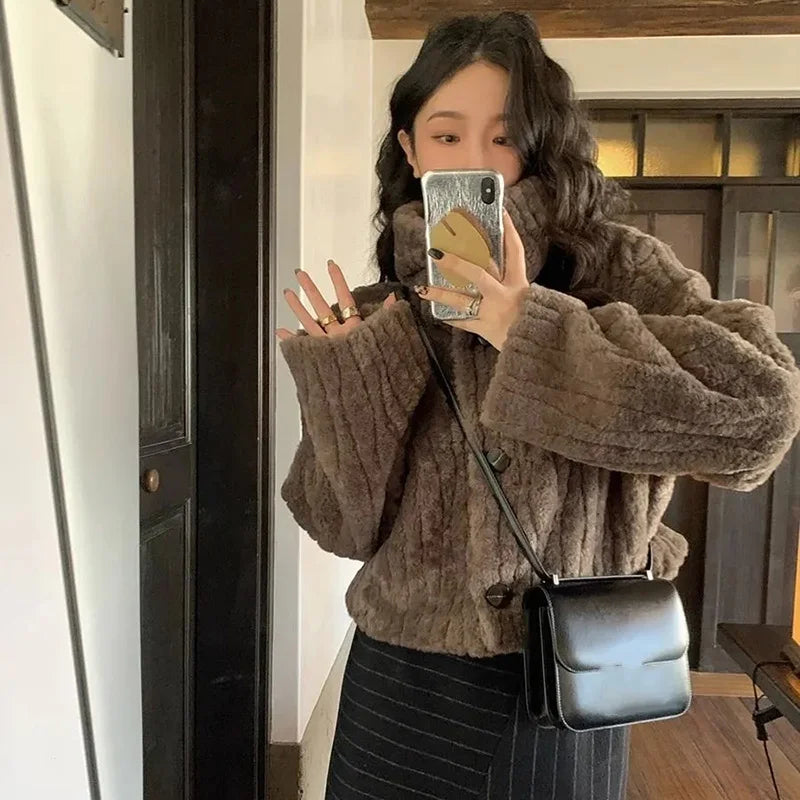Winter Warm Lambswool Coat