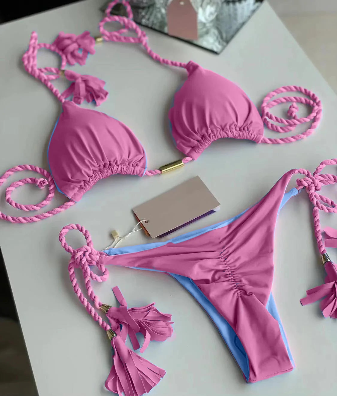 Women's Backless Rope Bikini