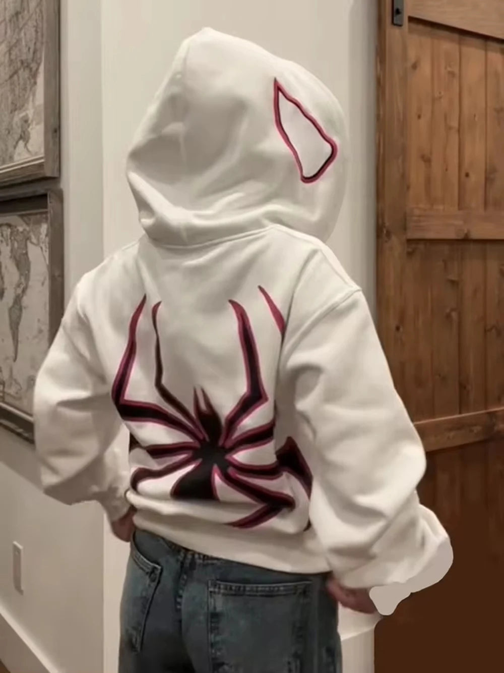 Spider Print Hoodie