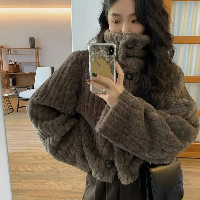Winter Warm Lambswool Coat