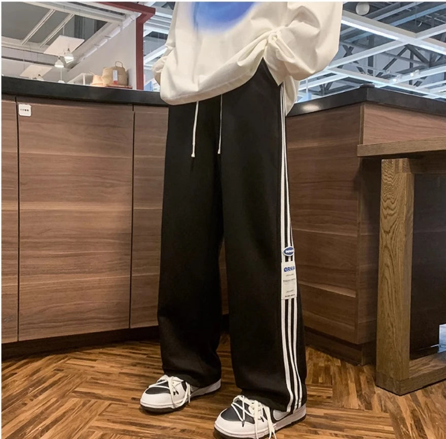 Men's Thin Striped Tracksuit Bottoms