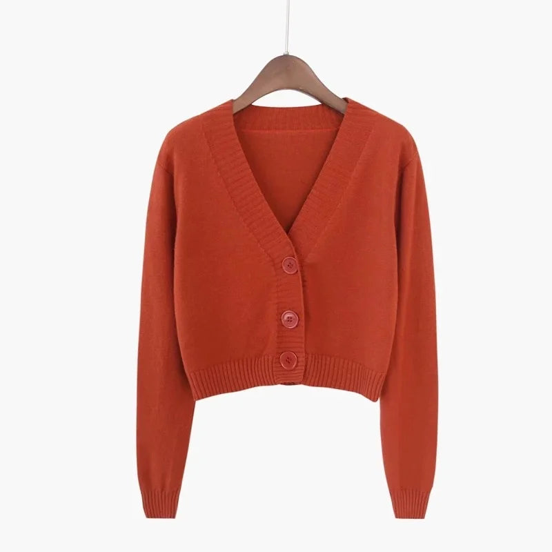 Knitted Cropped Cardigan