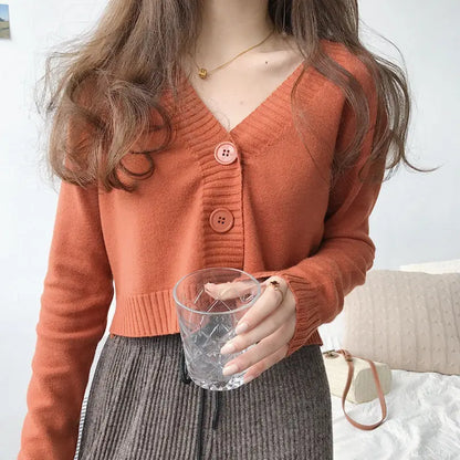 Knitted Cropped Cardigan