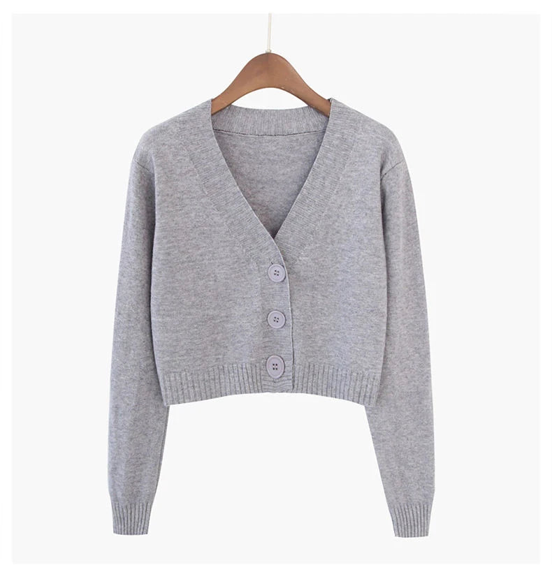Knitted Cropped Cardigan