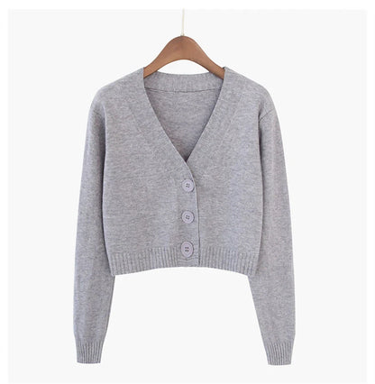 Knitted Cropped Cardigan