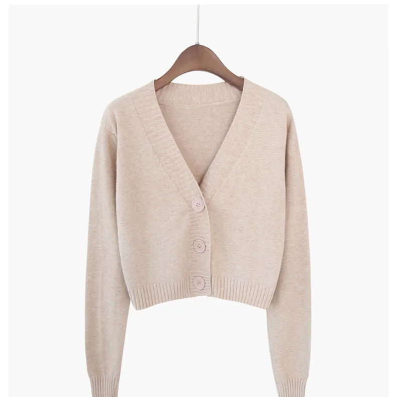 Knitted Cropped Cardigan