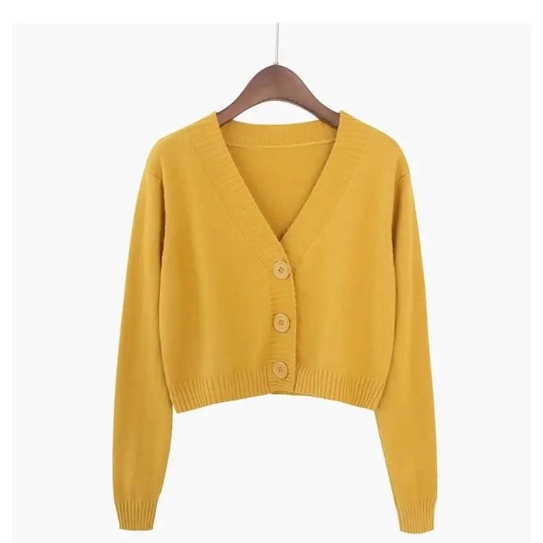 Knitted Cropped Cardigan