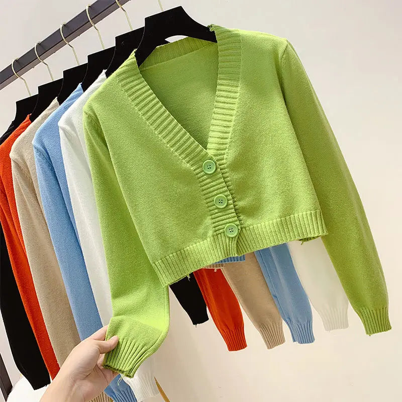 Knitted Cropped Cardigan