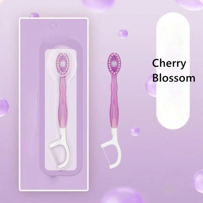 Mini Travel Toothbrush with Freshening Bead and Floss