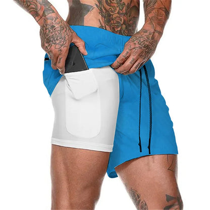 Men's Double Layer Sport Summer Shorts