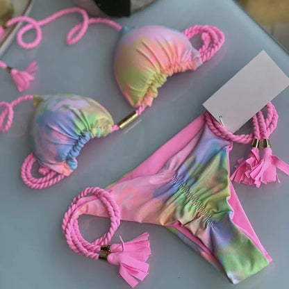 Women's Backless Rope Bikini