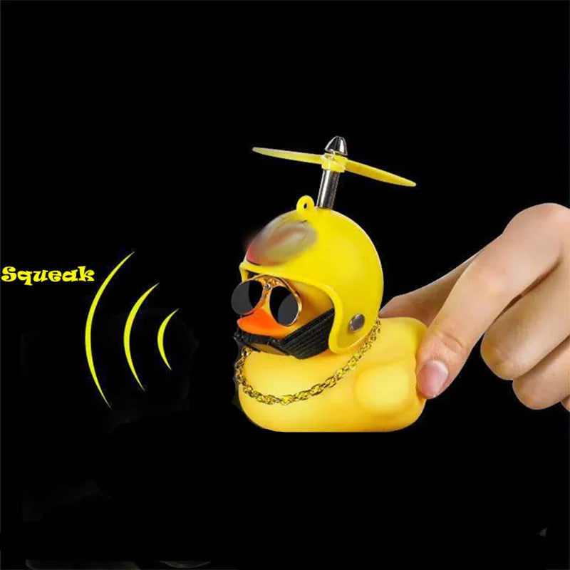 Car Duck With Helmet Ornament