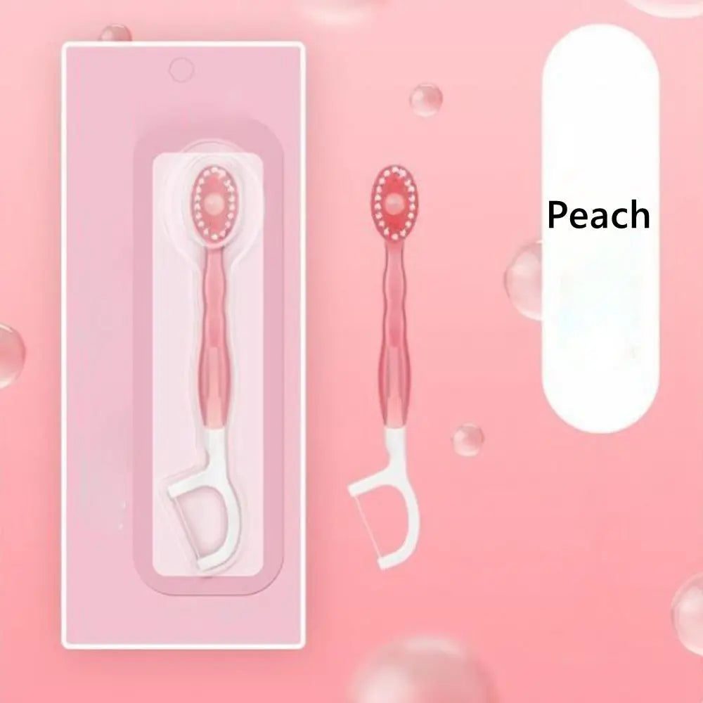 Mini Travel Toothbrush with Freshening Bead and Floss