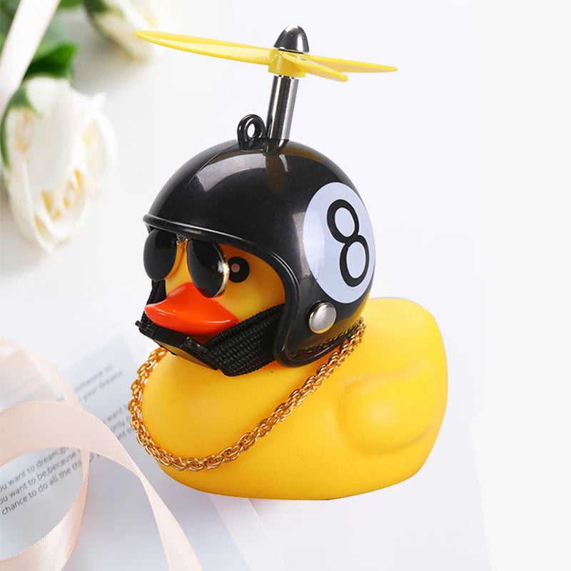 Car Duck With Helmet Ornament