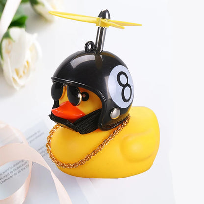 Car Duck With Helmet Ornament