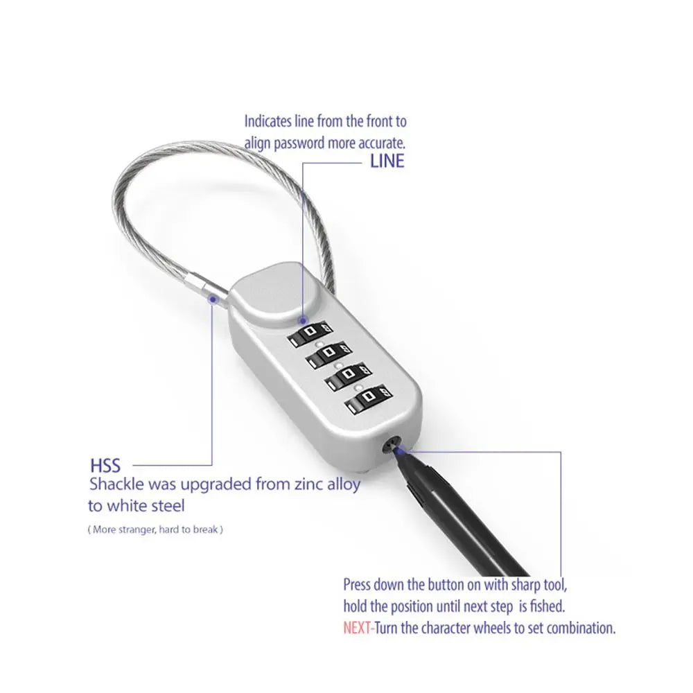 Zinc alloy 4 Digit Password Lock