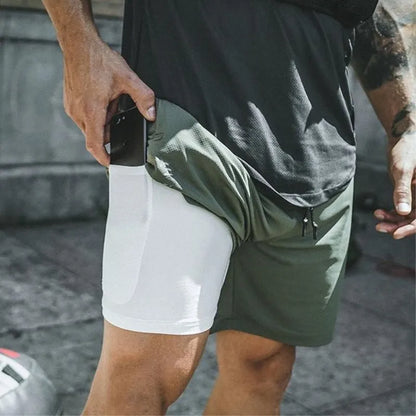 Men's Double Layer Sport Summer Shorts