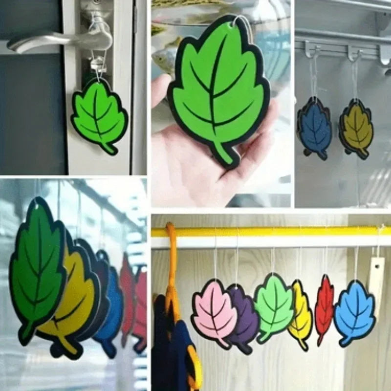 3/6pcs Leaf Shape Car Air Freshener