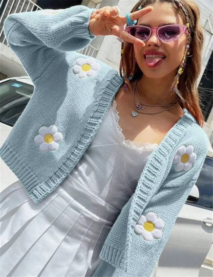 Women's Sweet Flower Cardigan