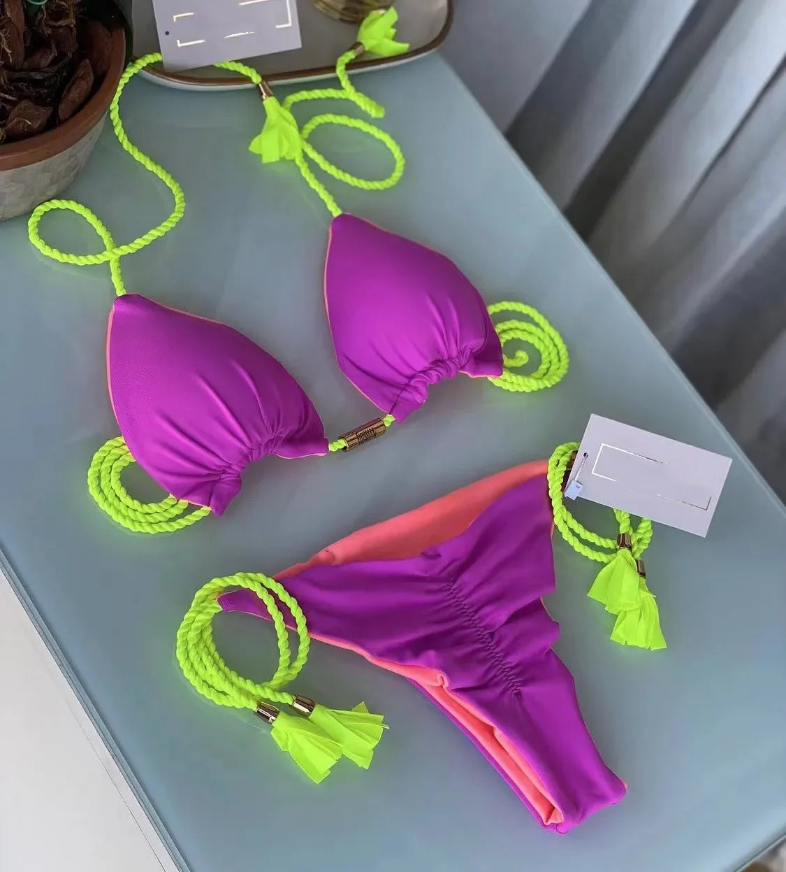 Women's Backless Rope Bikini