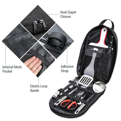 9pcs Portable Travel Utensils