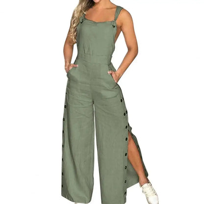 Women's Sleeveless Wide Leg Jumpsuit
