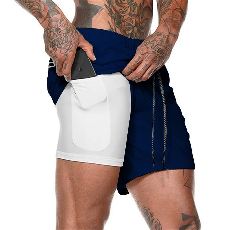 Men's Double Layer Sport Summer Shorts