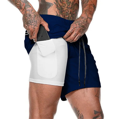 Men's Double Layer Sport Summer Shorts