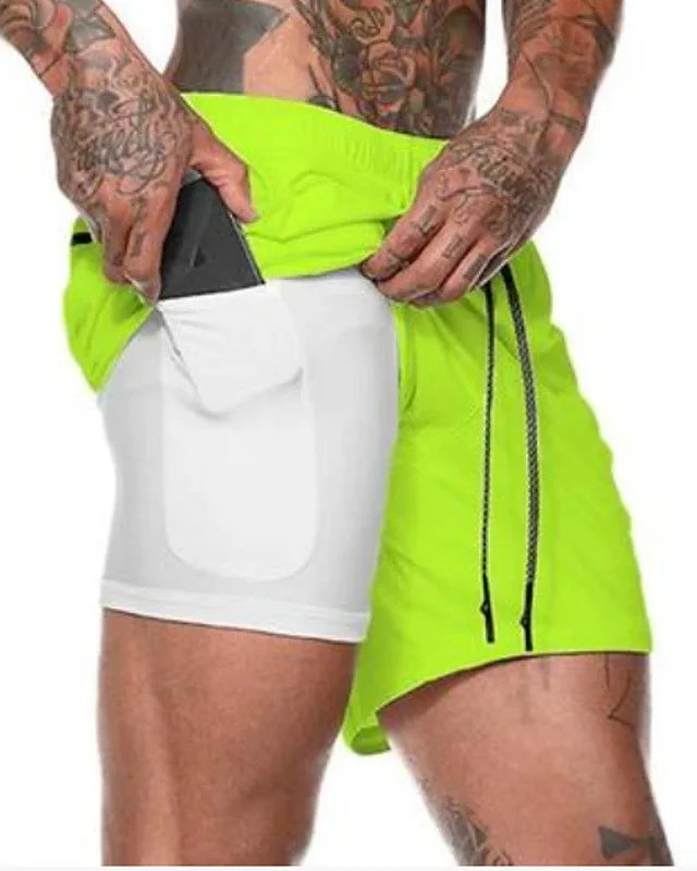 Men's Double Layer Sport Summer Shorts