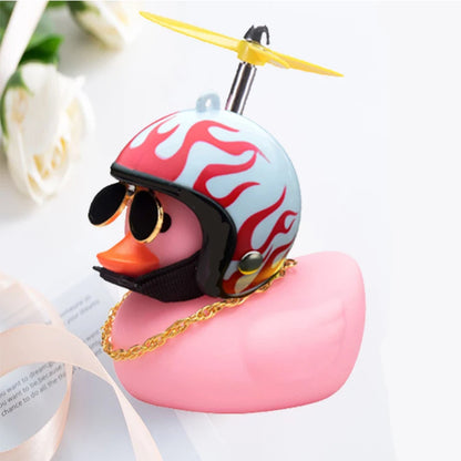 Car Duck With Helmet Ornament