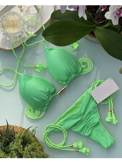 Women's Backless Rope Bikini