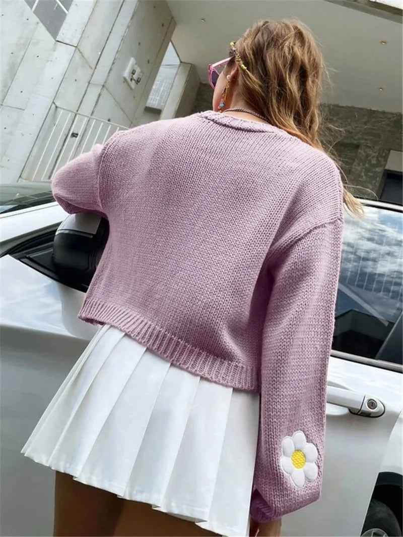 Women's Sweet Flower Cardigan