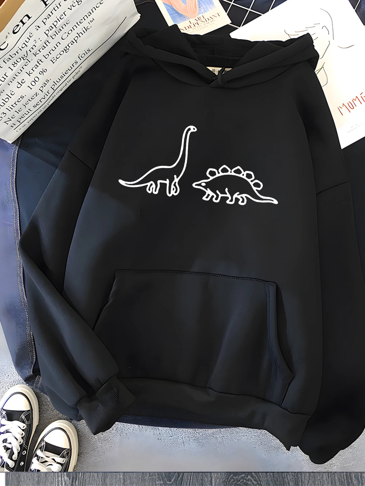 Dinosaurs Print Hoodie