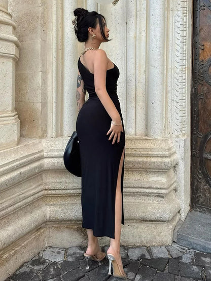 Women's Sleeveless Backless Slim Maxi Dress