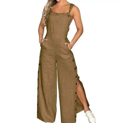 Women's Sleeveless Wide Leg Jumpsuit