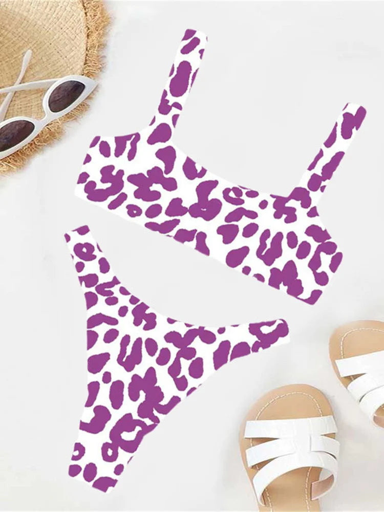 Women's Leopard Push Up Swimsuit