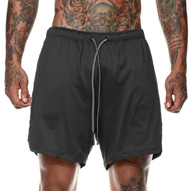 Men's Double Layer Sport Summer Shorts