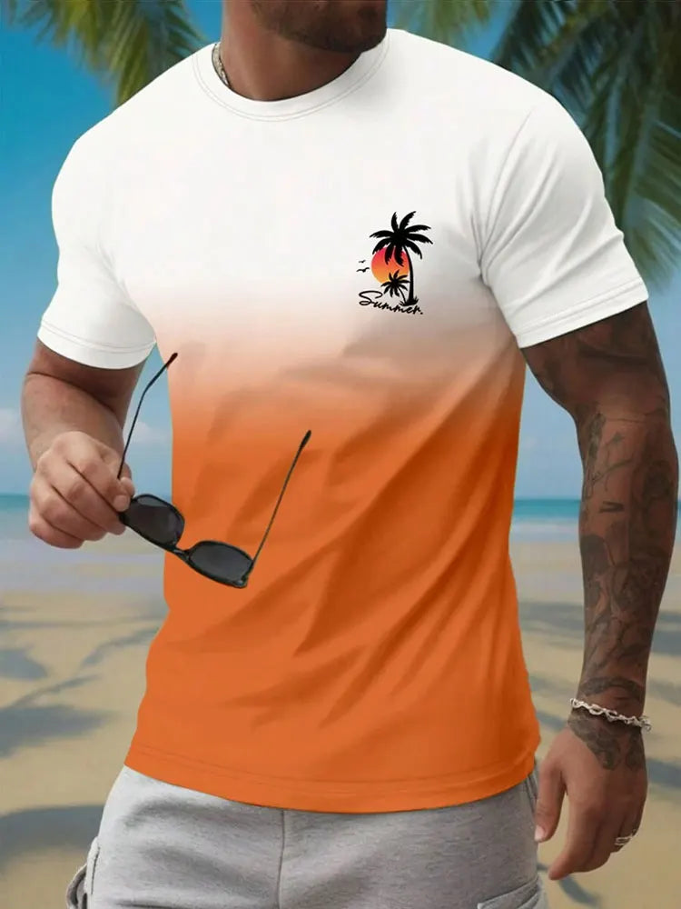 Summer Casual Men's Short Sleeve Top