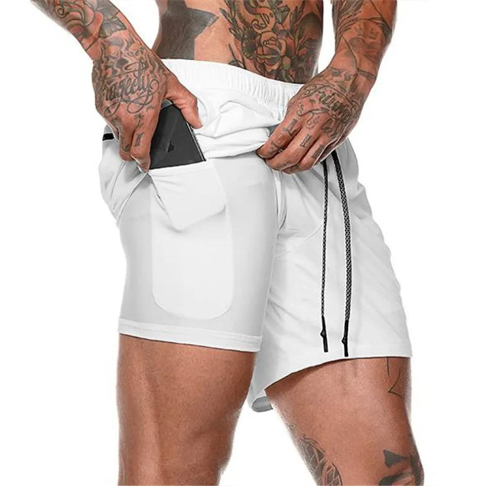 Men's Double Layer Sport Summer Shorts